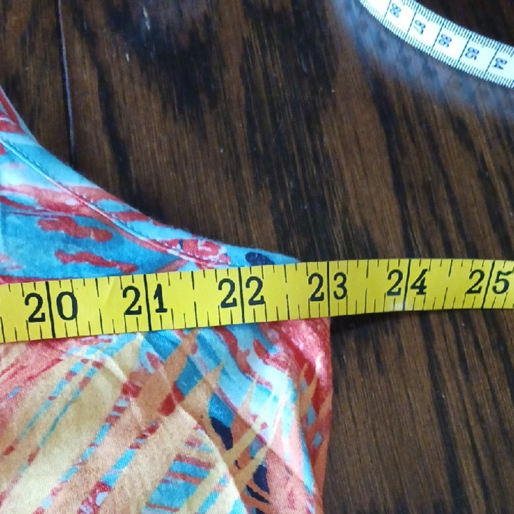 NWT- Sleeveless Tropical Print Shift Dress - Multicolor - Picture 11 of 13